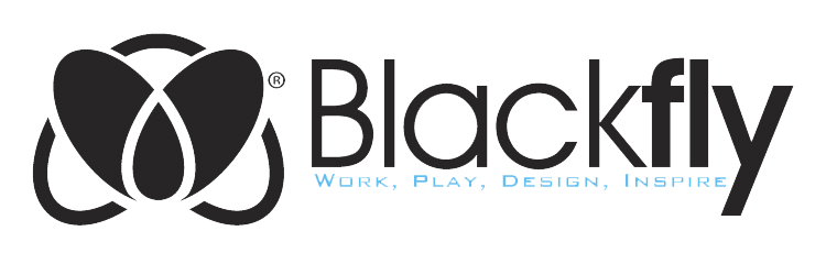 Colour logo for the Blackfly Mobile start-up.